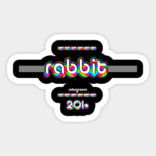 Rabbit 2010 ColorGroove Retro-Rainbow-Tube nostalgia (tf) Sticker